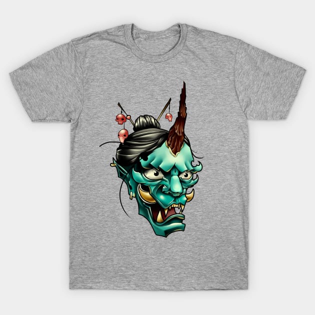 Oni Japanese demon full size T-Shirt by Vika_lampa_13